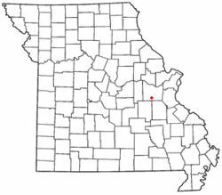 Location of Stanton in Missouri