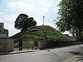View of the Oxford Castle mound from New Road.