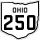 State Route 250 marker