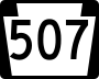 Pennsylvania Route 507 marker