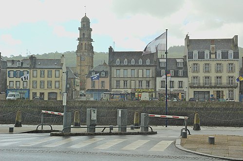 View of church from the Quai Leon