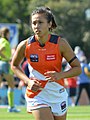 Rebecca Beeson playing for GWS Giants in 2018