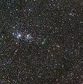 C/2017 T2 (centre) passing near the Double Cluster on January 23, 2020