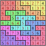 The previous puzzle, solved with digits in the blank spaces.