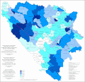 Share of Serbs in Bosnia and Herzegovina by municipalities 1991 (territorial organization from 2013)