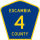 County Road 4 marker
