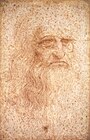 Leonardo da Vinci, Self-portrait, c. 1512 to 1515.