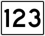 State Route 123 marker