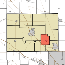 Location of Worth Township in Boone County