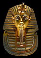 The gold funerary mask of Pharaoh Tutankhamun