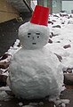 Japanese snowman ("Yukidaruma") with 2 parts and a bucket hat.