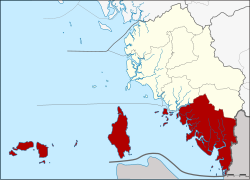 District location in Satun province