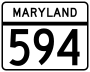 Maryland Route 594 marker