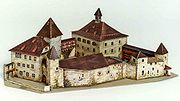 Cardboard model (Modellbogen) of the castle