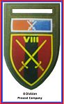 SADF 8 South African Armoured Division Provost Company Flash. During 1998, the unit was renamed to 18 Provost Company and transferred to 1 Provost Regiment of the Military Police Division. This was at the same time that units of the division and its brigades were transferred to Type Formations of the SA Army.