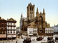 Image 14 Saint Nicholas' Church, Ghent Photochrom: Detroit Publishing Co. Restoration: Michel Vuijlsteke A ca. 1890–1900 photochrom print of Saint Nicholas' Church in Ghent, Belgium, one of the city's oldest and most prominent landmarks, dating back to the 13th century. The church's central tower served as an observation tower and carried the town bells until the neighboring belfry of Ghent was built. More selected pictures