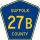 County Route 27B marker