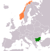 Location map for Bulgaria and Norway.