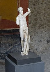 A statuette of Priapus in the House of the Vettii. A hole runs through its phallus allowing it to spurt like a fountain.