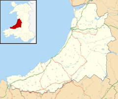 Llandre is located in Ceredigion
