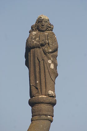 Figure on the Chapelle Notre-Dame-de-Lorette Calvary at Irvillac