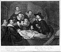 Engraving of Rembrandt's The Anatomy Lesson of Dr. Nicolaes Tulp