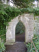 Doorway in Cong Abbey grounds with carving of Rory O’Connor