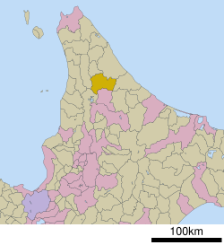Location of Bifuka in Hokkaido (Kamikawa Subprefecture)
