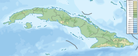 Map showing the location of Ciénaga de Zapata Biosphere Reserve