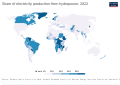 Image 34Share of electricity production from hydropower, 2022 (from Hydroelectricity)