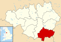 Stockport shown within Greater Manchester