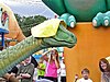 Lucky the Dinosaur audio-animatronic at Walt Disney World in 2005 was the first one to walk on land
