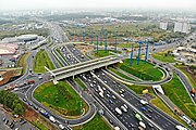 An interchange with the Moscow Automobile Ring Road (in the lower level).