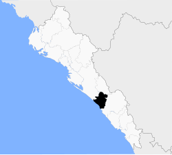 Location of the municipality in Sinaloa