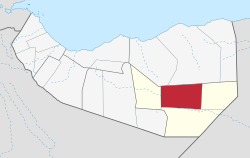 Location of Hudun district within Sool, Somalia
