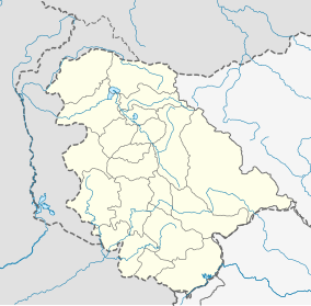 Map showing the location of Mansar-Surinsar Lakes Wild Life sanctuary in Jammu and Kashmir (union territory)