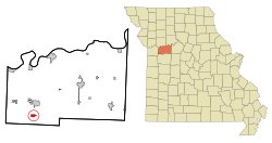 Location of Lake Lafayette, Missouri