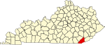 State map highlighting Bell County