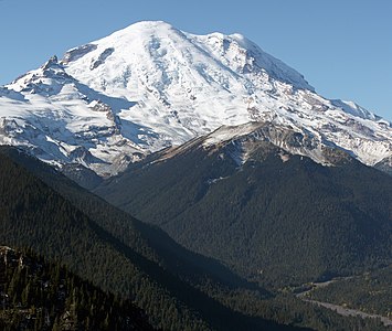 Mount Rainier is the highest summit of Washington and the Cascade Range.
