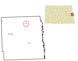 Location of Buxton, North Dakota