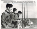 Fedotov, Ziganshin, Poplavsky on the deck of USS Kearsarge. March 14, 1960