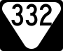 State Route 332 marker