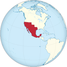 Location of the United Mexican States in 1830.