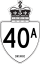 Highway 40A marker