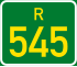Regional route R545 shield