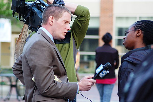 WRAL-TV reporter Adam Owens in Chapel Hill, North Carolina
