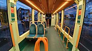 Interior of an Eurotram in Strasbourg, in a non-refurbished version