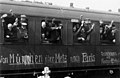 Image 52German soldiers in a railway car on the way to the front in August 1914. The message on the car reads Von München über Metz nach Paris ("From Munich via Metz to Paris"). (from Rail transport)