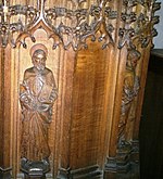 Part of pulpit St Mary the Virgin, Kemsing.