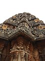 Close up of star pointed (stellate) vimana in Chennakeshava temple at Aralaguppe